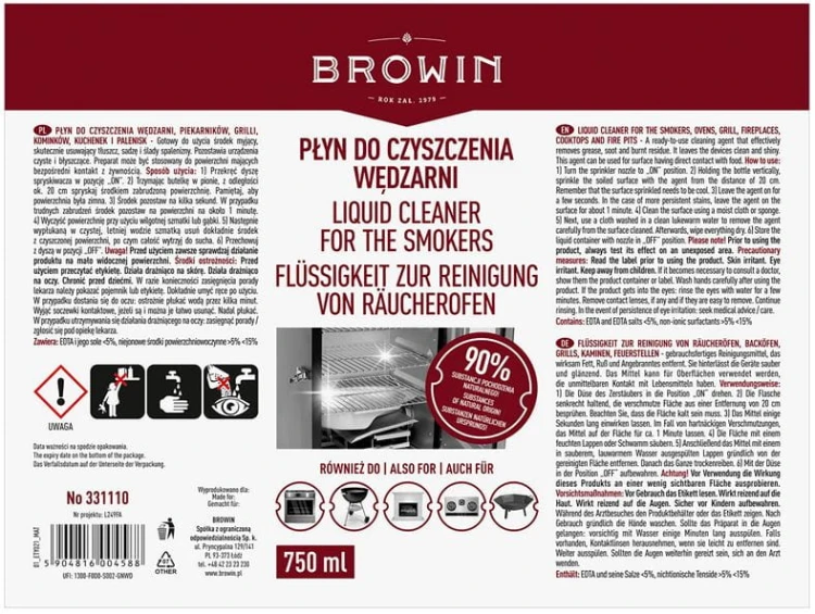 Płyn do czyszczenia wędzarni BROWIN No 331110 f.JPG
