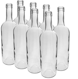 Butelki na wino 0,7 l przezroczyste - zgrzewka 8 szt