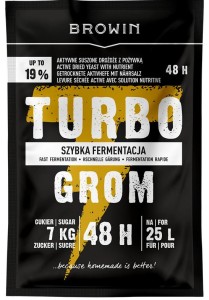 Drożdże gorzelnicze BROWIN TURBO GROM 48h 150g