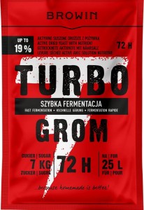 Drożdże gorzelnicze BROWIN TURBO GROM 72h 120g