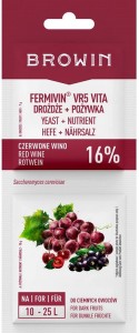 Drożdże + pożywka - wina czerwone FERMIVIN VR5 17g