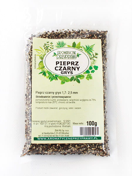 pieprz czarny młotkowany grys 100g