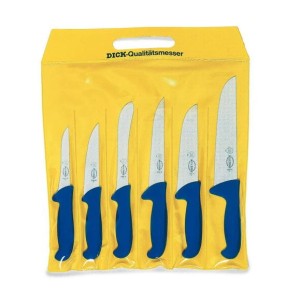 Zestaw SZEŚCIU noży  rzeźniczych DICK No 8256200 NIEBIESKIE