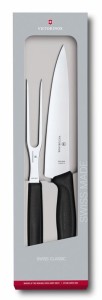 Zestaw widelec do porcjowania oraz nóż do mięsa VICTORINOX 6.7133.2G