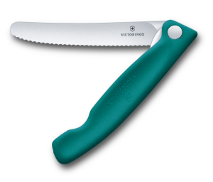Składany nóż PIKNIKOWY do warzyw i owoców VICTORINOX 6.7834.FC1 TURKUSOWY
